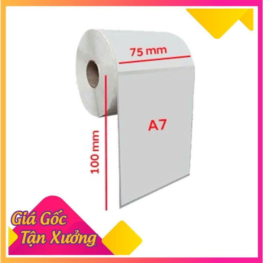 COMBO SỈ 10 CUỘN - GIÁ TỐT GIẤY IN TEM NHIỆT KHÔNG CẦN MỰC A7 75x100mm (300 TỜ) – TEM DÁN ĐƠN HÀNG S