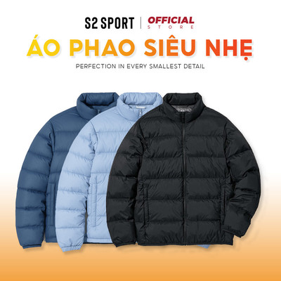 Áo khoác phao nam S2 SPORT chần bông Ultra Air + siêu nhẹ siêu ấm cản gió giữ ấm tốt - AP02
