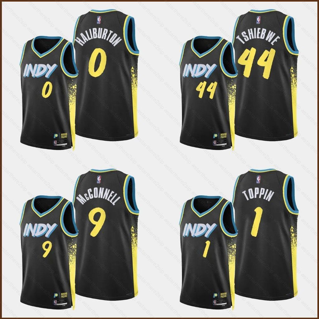 NBAIndiana Pacers Unisex City Edition Jersey - McConnell, Tshiebwe, Haliburton, Toppin