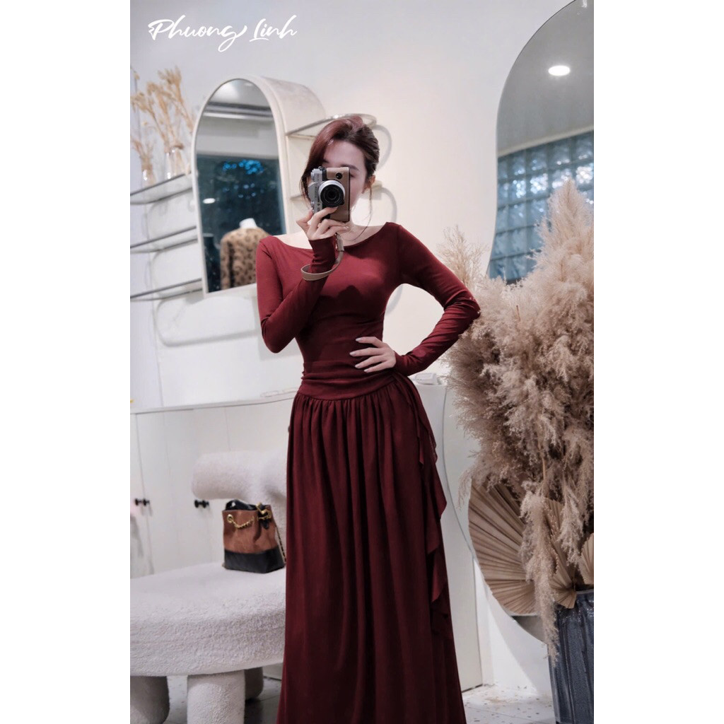 ĐẦM LEN TĂM MAXI TAY DÀI TUA RUA EO BYJOLIE