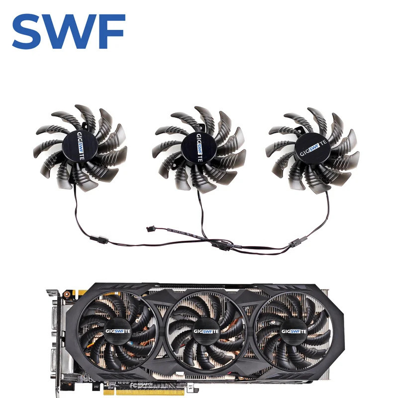 75MM T128010Quạt Làm Mát SM GTX 970 Cho Gigabyte GTX 970 Windforce G1 Card Đồ Họa Quạt Làm Mát PLD08