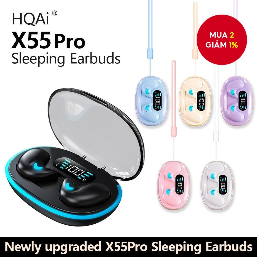 Tai nghe không dây HQAi X55 Pro Tai nghe Bluetooth Tai nghe âm thanh Hi-fi chống nước Tai nghe khử t