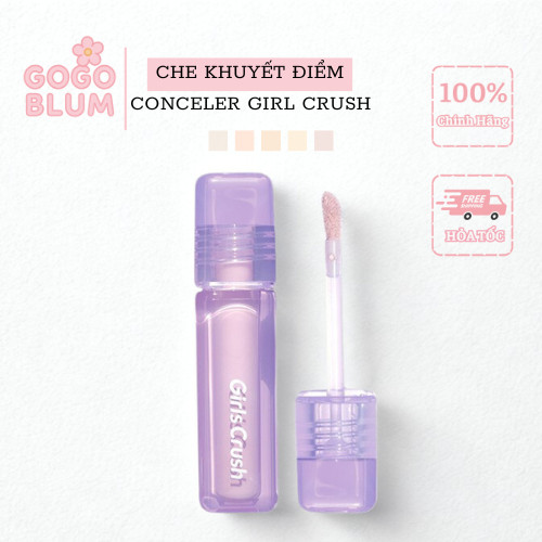[GIRLS CRUSH] Kem Làm Sáng Che Khuyết Điểm Girls Crush Matte Velvet Concealer Mỏng Mịn 8g