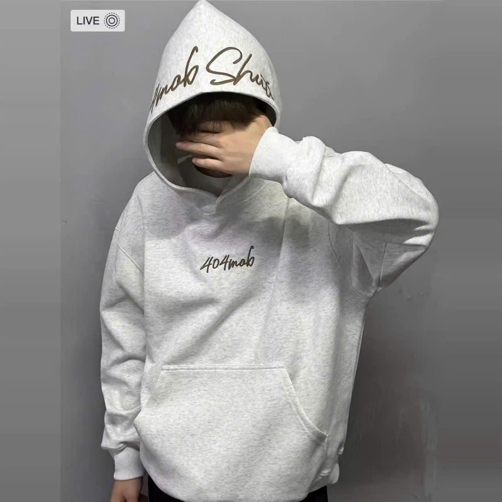 ÁO KHOÁC HOODIE NAM NỮ CÓ NÓN TRÒNG ĐẦU LOGO THÊU 404MOB HLM FASHION