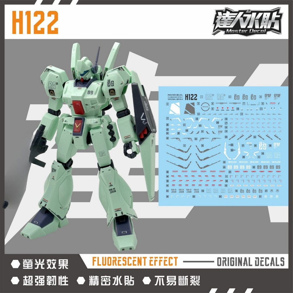 Decal trượt nước MASTER H122 cho HG 1 / 144 Jegan (Không bao gồm bộ dụng cụ mô hình)