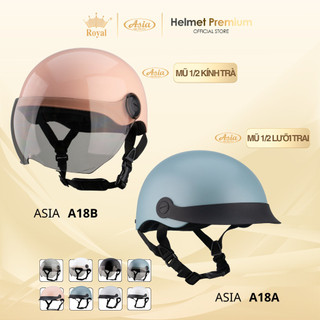  Mũ bảo hiểm Asia Series A18A Và A18B Vỏ Nhựa Abs Lót Vải Êm An Toàn 