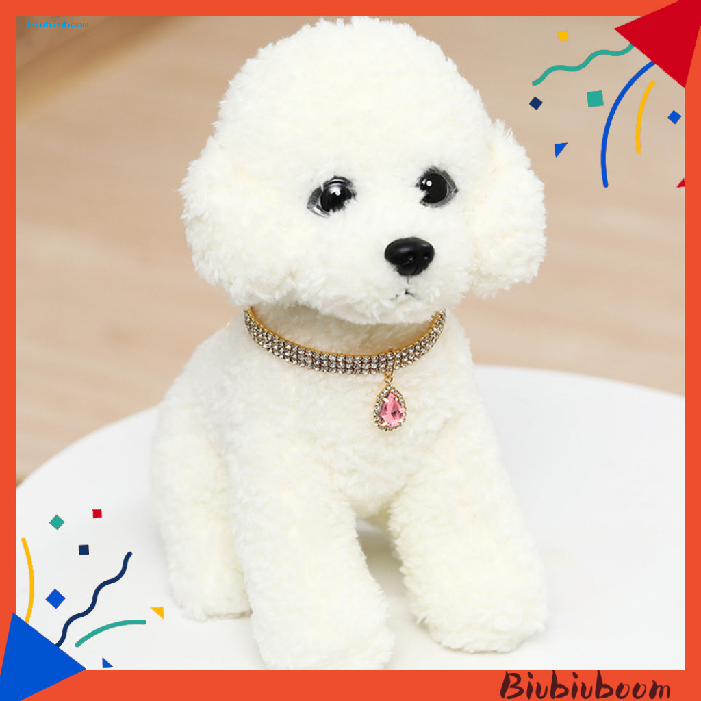 BIU _ Tay nghề tinh tế Vòng cổ thú cưng Vòng cổ thú cưng có thể điều chỉnh Vòng cổ thú cưng lấp lánh