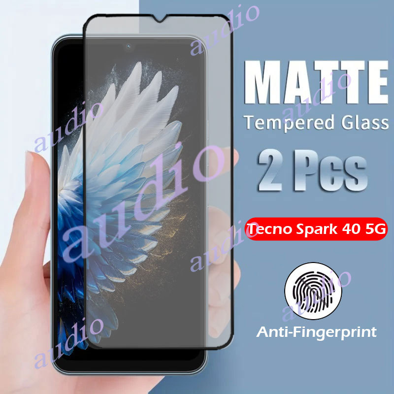 TECNO Spark 40 5G Full Cover Kính cường lực mờ cho Tecno Spark 40 Spark40 5G 2025 Phim bảo vệ màn hì