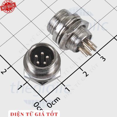 [3 Cái]- GX12-5P Đầu Nối Tròn Đực 5 Chân Thẳng Hàng 3A 125V Điện Tử Giá Tốt 886