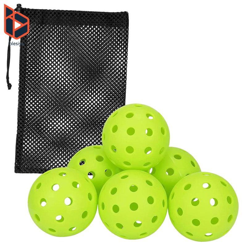 Blesiya 6x 40 Lỗ Quả Bóng Pickleball, Size Chính Thức, Dành Cho Trong Nhà Và Ngoài Trời