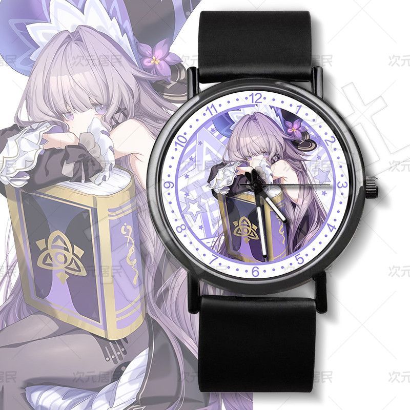 Herta Honkai: Star Rail Himeko Đồng hồ thạch anh chống nước Herta đồng hồ thủy tinh pha lê học sinh 