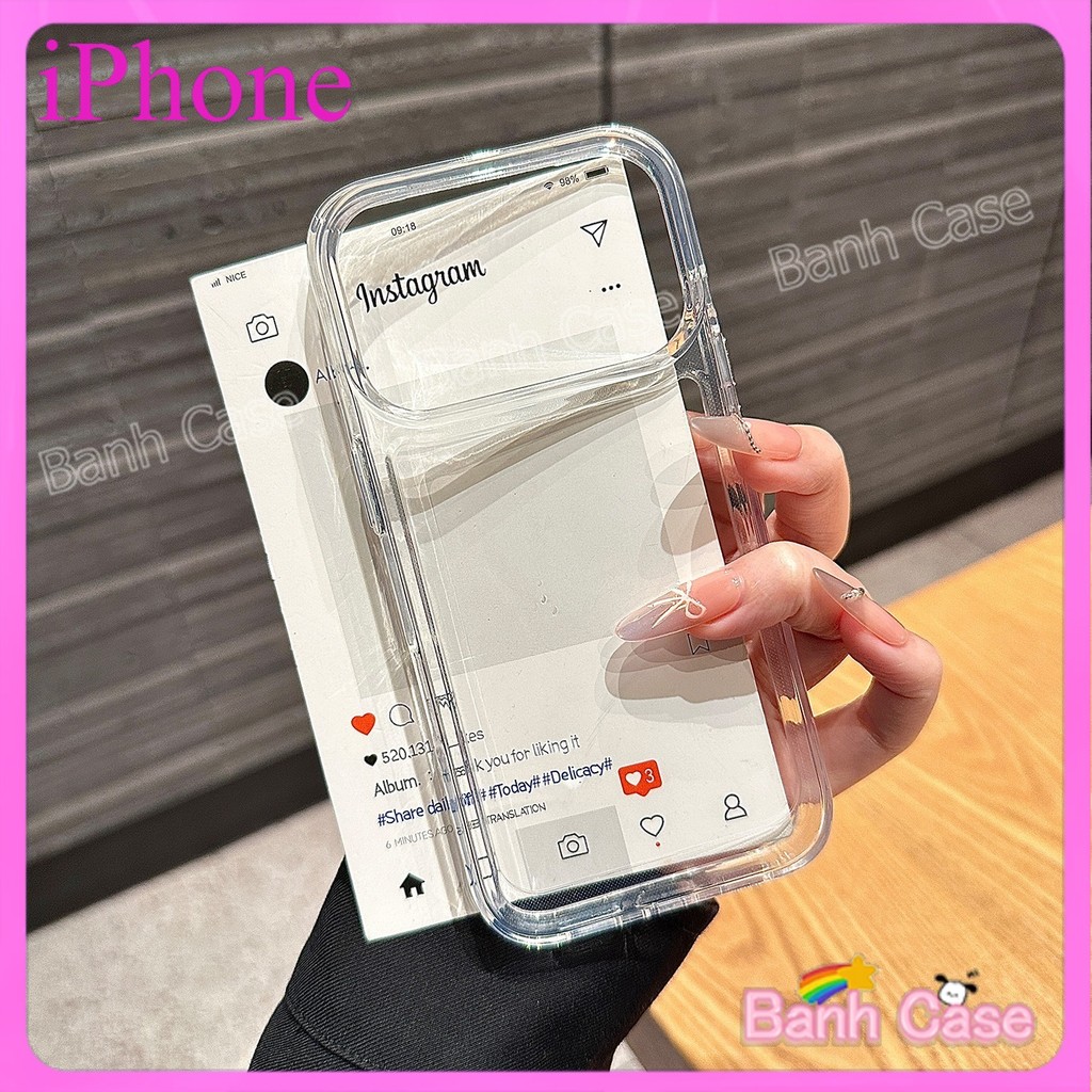 Ốp lưng iPhone Vỏ không gian trong suốt cho 17 16 15 14 13 12 11Pro Pro Max 7 8 Plus X XS XR XSMax SE Vật liệu Acrylic