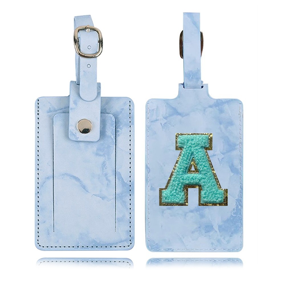 Nhãn koper Xanh da trời thông tin thẻ hành lý kiểm tra chống mất hộp hành lý nhận dạng tấm Xanh lá c