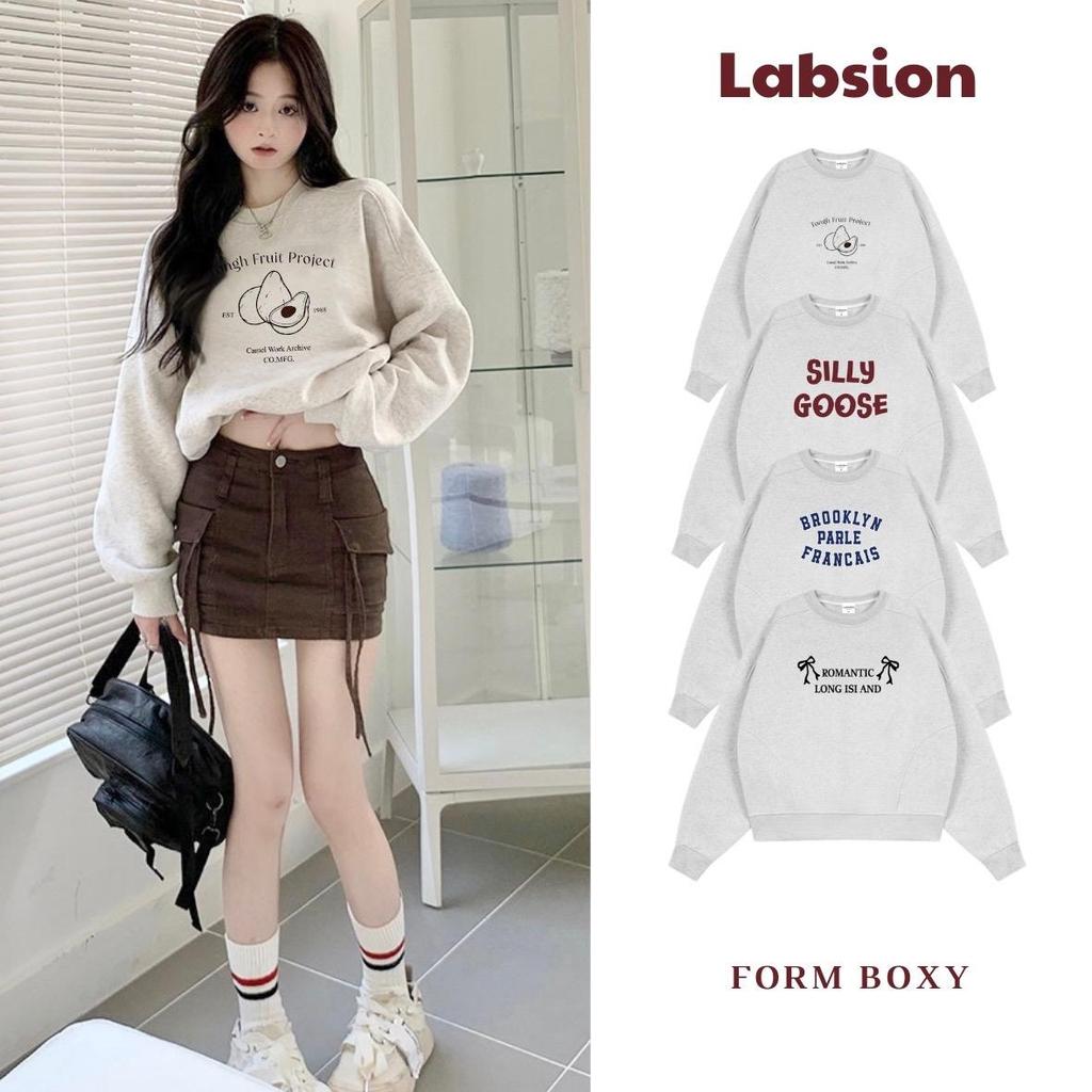 BOXY cotton sweatshirt with wide sleeves by labsion