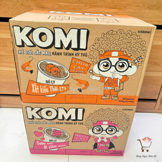 Thùng mì ly KOMI chua cay sốt kiểu thái   Sườn cay ớt xiêm xanh  60g ly  