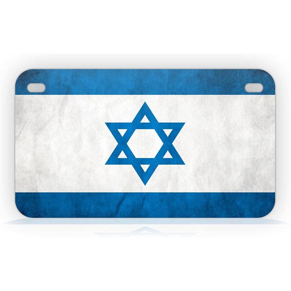 Biển số xe máy cờ Israel Star of David Thẻ tự động cỡ nhỏ