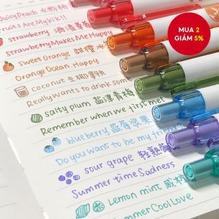  Sáng Tạo Trái Cây Thơm Màu Bút Gel Bộ 0.5mm St Nib Nhanh Khô Mực Bút Sinh Viên Đa Năng Nhiều Màu Bút Đánh Dấu 