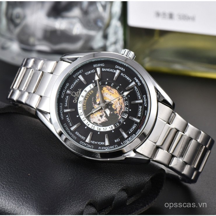 Đồng hồ nam Omega Phong trào thạch anh Đài thiên văn Zhizhen GMT Giờ thế giới TZ4O