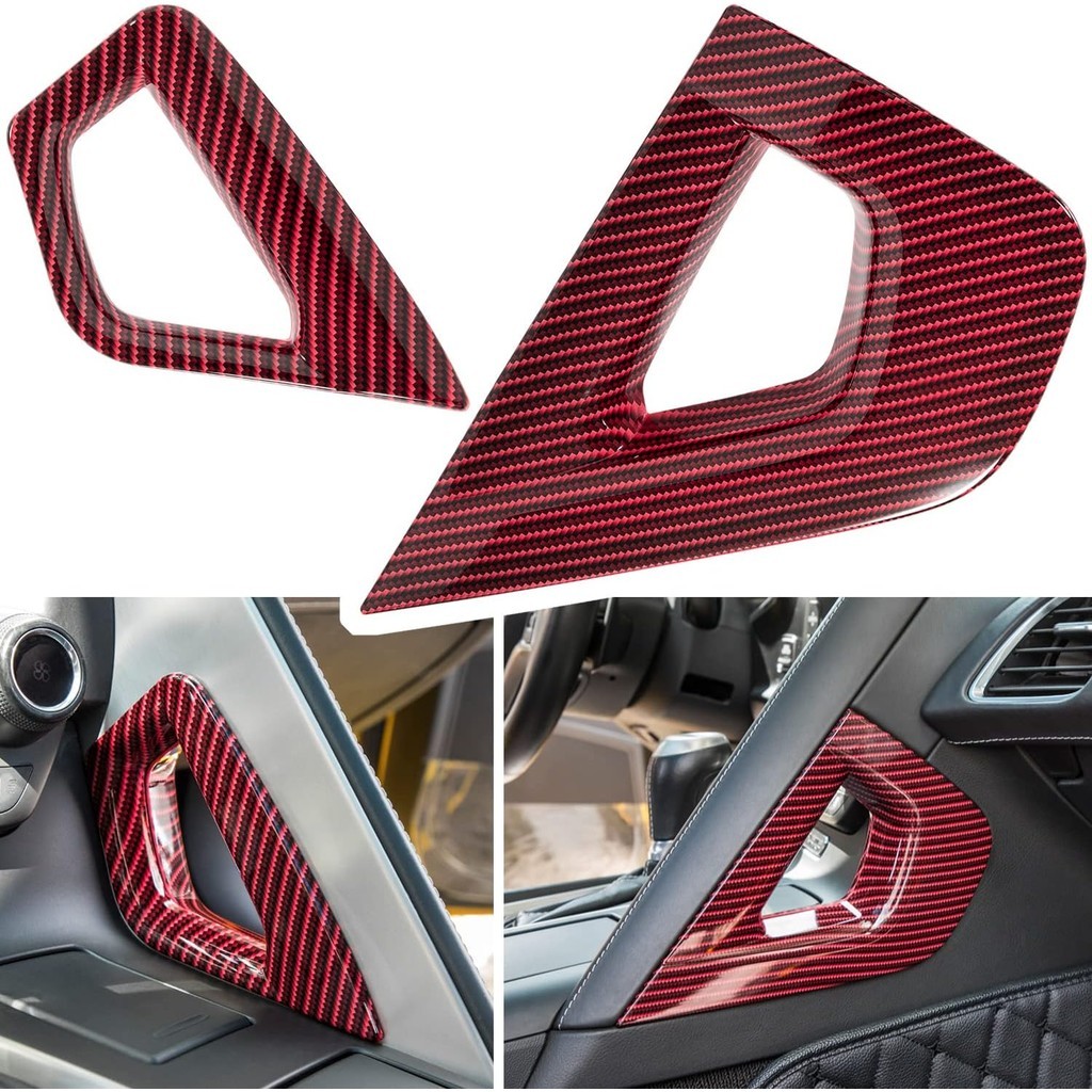 Sợi Carbon Điều Khiển Trung Tâm Tay Cầm Bên Tay Bao Viền Cho Chevrolet Corvette C7 Z06 Z51 ZR1 Sting
