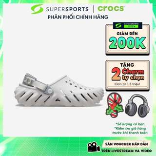  Giày Clog Unisex Crocs Echo Clog - Xám - 207937-1FT ADS18 LS100 B000 