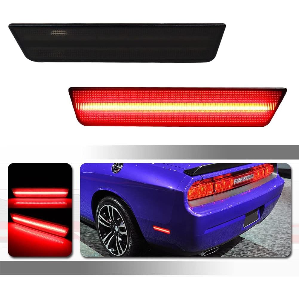 Bộ đèn Led khói đầy đủ màu đỏ Tương thích với 2008-2014 Dodge Challenger & cho 2011-2014 Dodge Charg