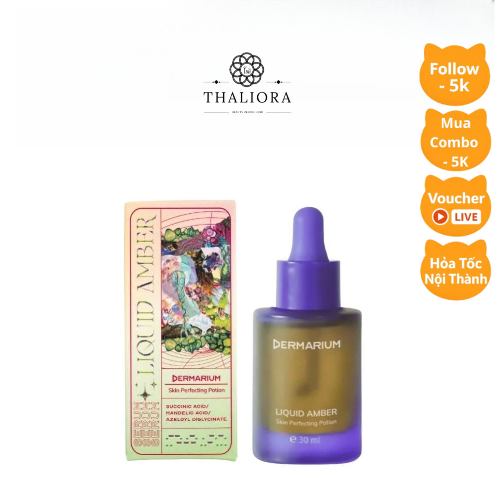 Serum Dermarium Liquid Amber tinh chất kiềm dầu giảm viêm hạn chế thâm mụn 10ml 30ml