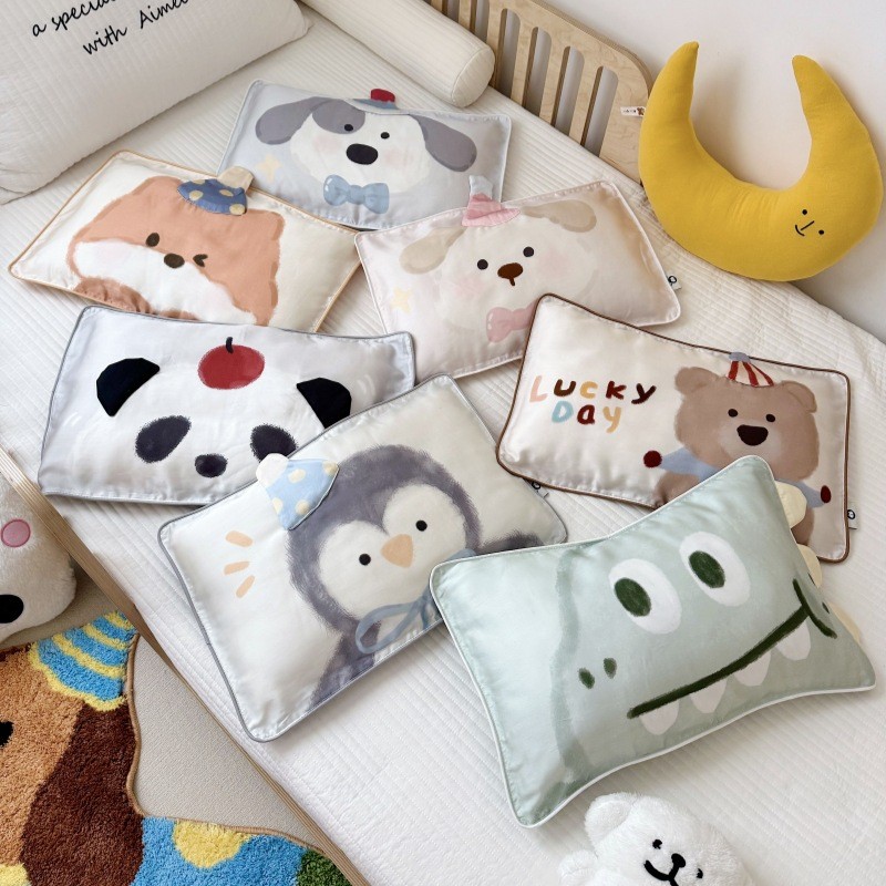 Vỏ Gối Trẻ Em Tencel Vỏ Gối Cho Bé 30x50 Vỏ Gối Nhỏ Lụa Mát 48x74cm