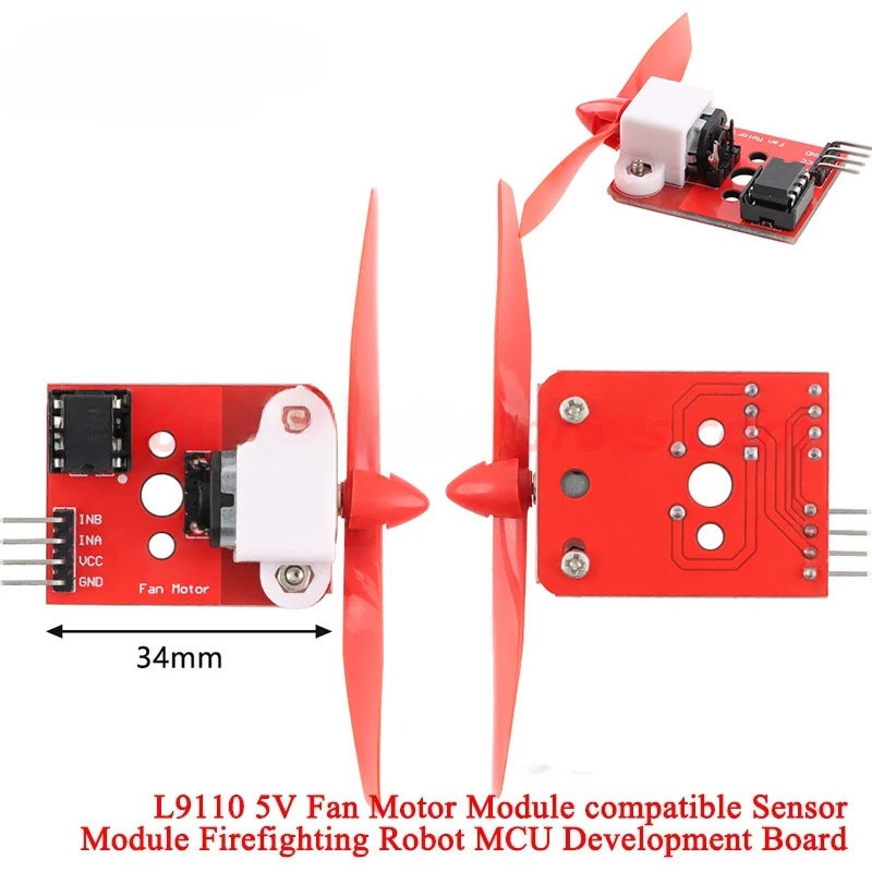 5 Cái / 1 Cái L9110 L9110H 5V Mô-đun quạt truyền động cơ Quạt Cánh quạt Robot chữa cháy Bảng phát tr
