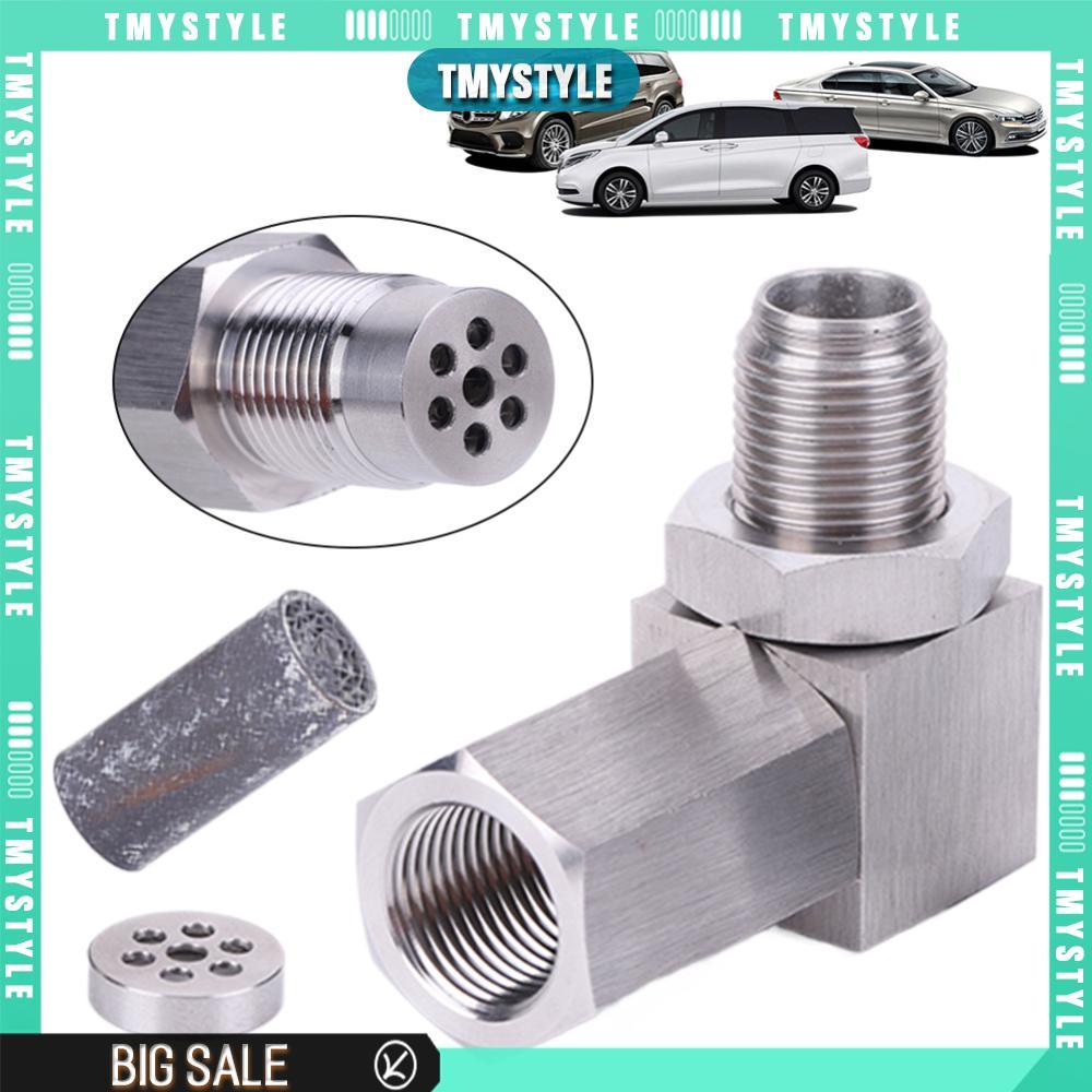 Miếng đệm cảm biến oxy O2 90 độ P0420 P0430 Bạc Mini Catalyst O2 Adapter M18X1.5 O2 Cảm biến oxy CEL