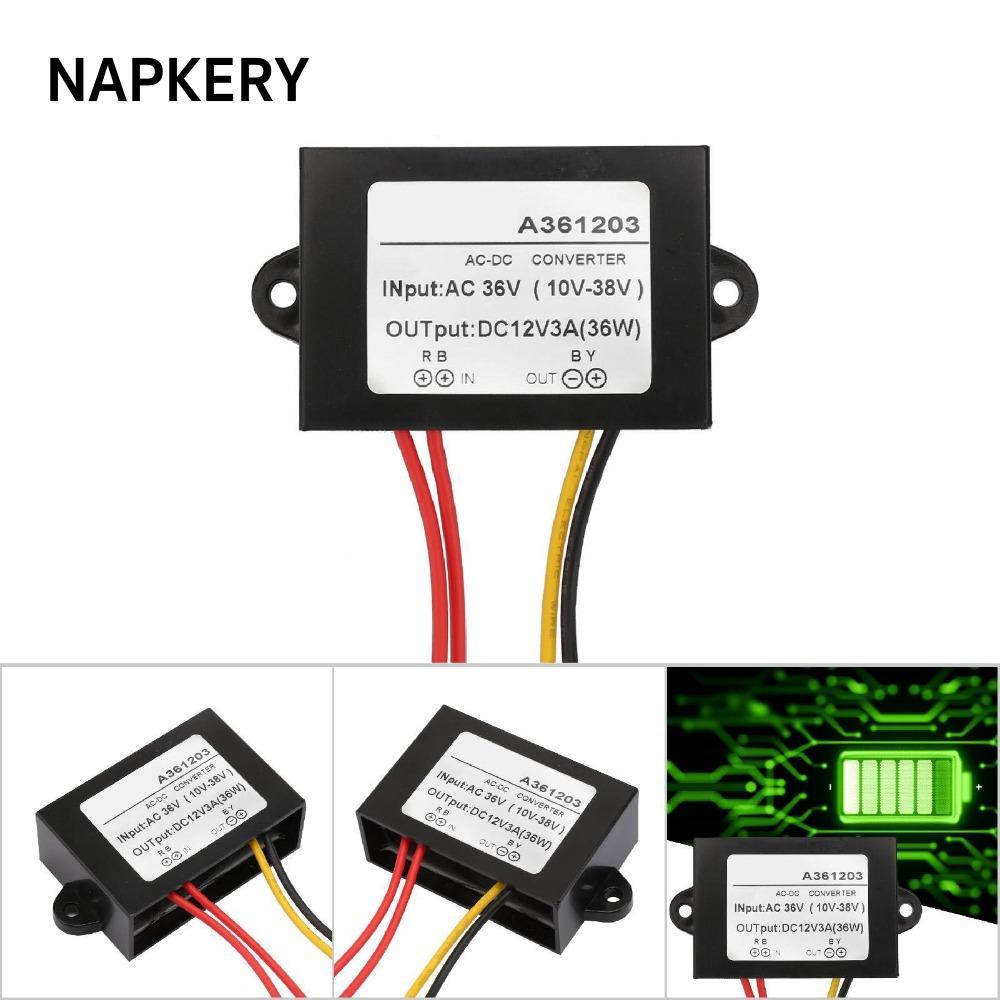 Mô-đun cấp nguồn NAPKERY, Bộ chuyển đổi nguồn AC DC đầu ra 36W 3A, Đầu ra ổn định AC36V sang DC12V B