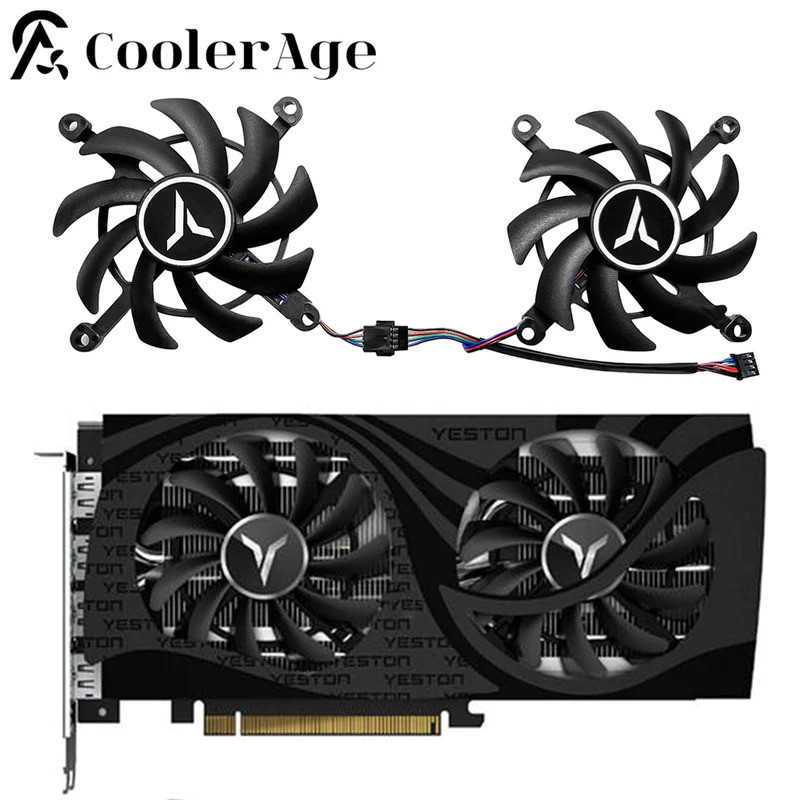 8​5MM RX6600XT RX6600 RX6500 Quạt Card Video Cho YESTON RX 6600 XT 6600 6500 Card Đồ Họa Thay Thế Qu