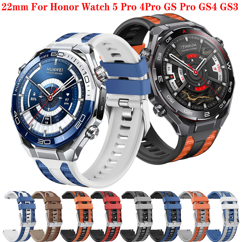 22mm Thể Thao Dây Đeo Silicon Cho Honor Watch 5 Pro 4Pro GS Pro GS4 GS3 Dây Đồng Hồ Vòng Tay Dây Đeo