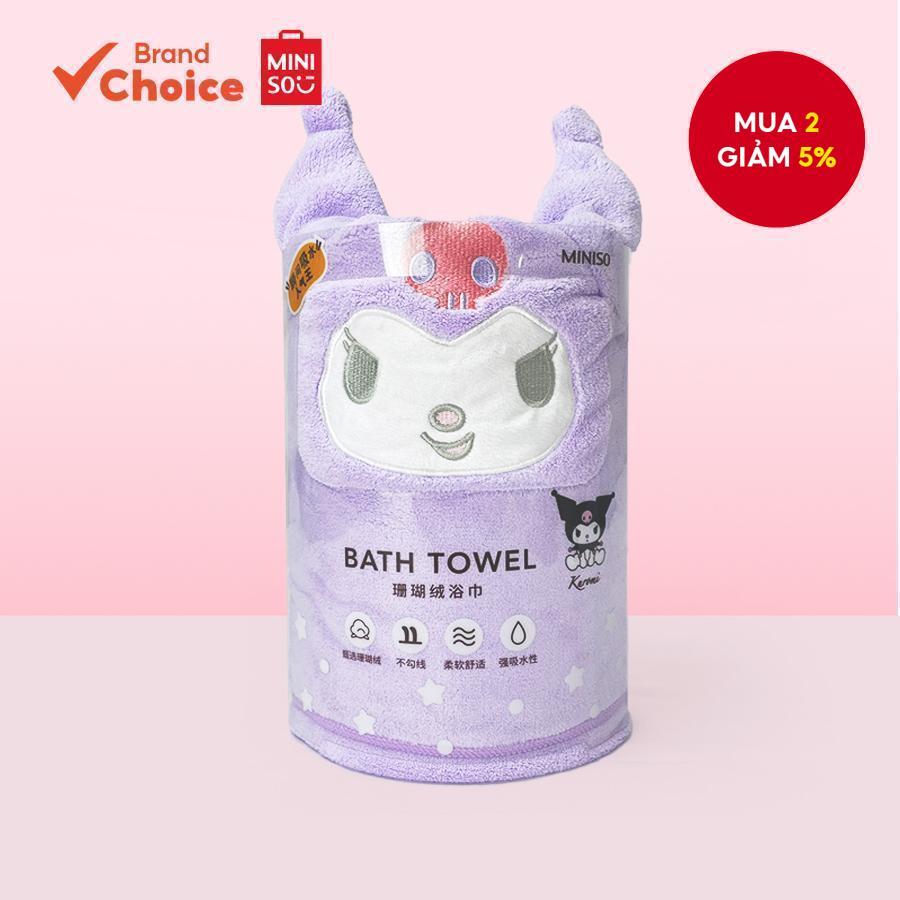 MINISO Bộ khăn siêu mềm mịn sanrio kuromi & cinnamoroll & my melody & pompompurin 70cm x 140cm