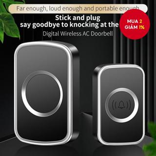  Chuông cửa thông minh không dây mới  phích cắm EU  chống nước khoảng cách cảm ứng siêu dài 60 tiếng chuông phù hợp cho văn phòng nhà ở căn hộ v.v.  1 nút nhấn + 1 bộ thu  