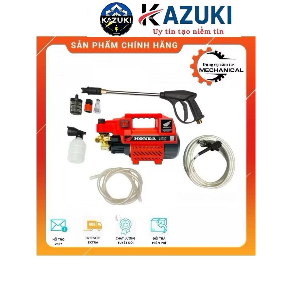 [Rẻ Vô Địch] Máy rửa xe honda hd888 có chỉnh áp Máy rửa xe cao áp 3500W Có chống giật Chống cháy inv