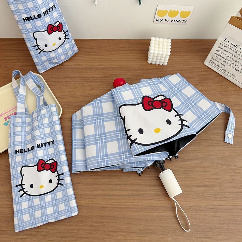 【Fast shipping】ô che mưa hello kitty  ô tự động hello kitty Hướng dẫn sử dụng ô Hello Kitty dễ thươn