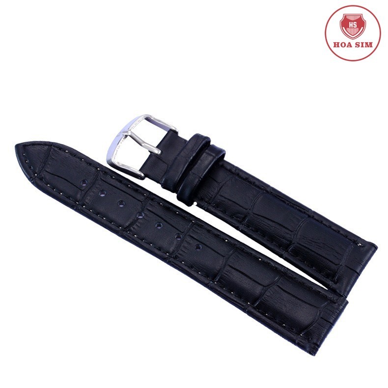 Dây da đồng hồ nam R dập vân cá sấu (Nhiều size)