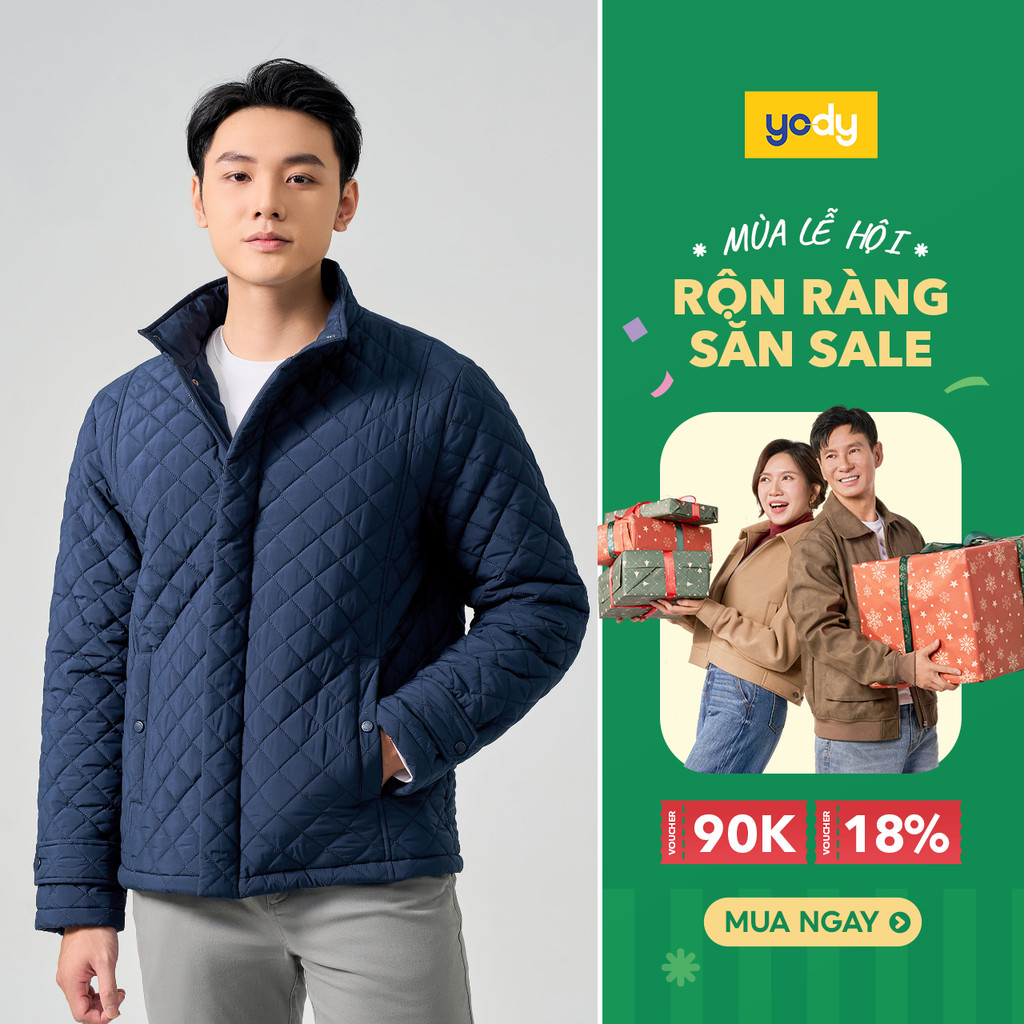 Áo phao nam YODY trần trám bền, nhẹ, siêu ấm, có thể giặt máy - PHM7009 | BigBuy360 - bigbuy360.vn