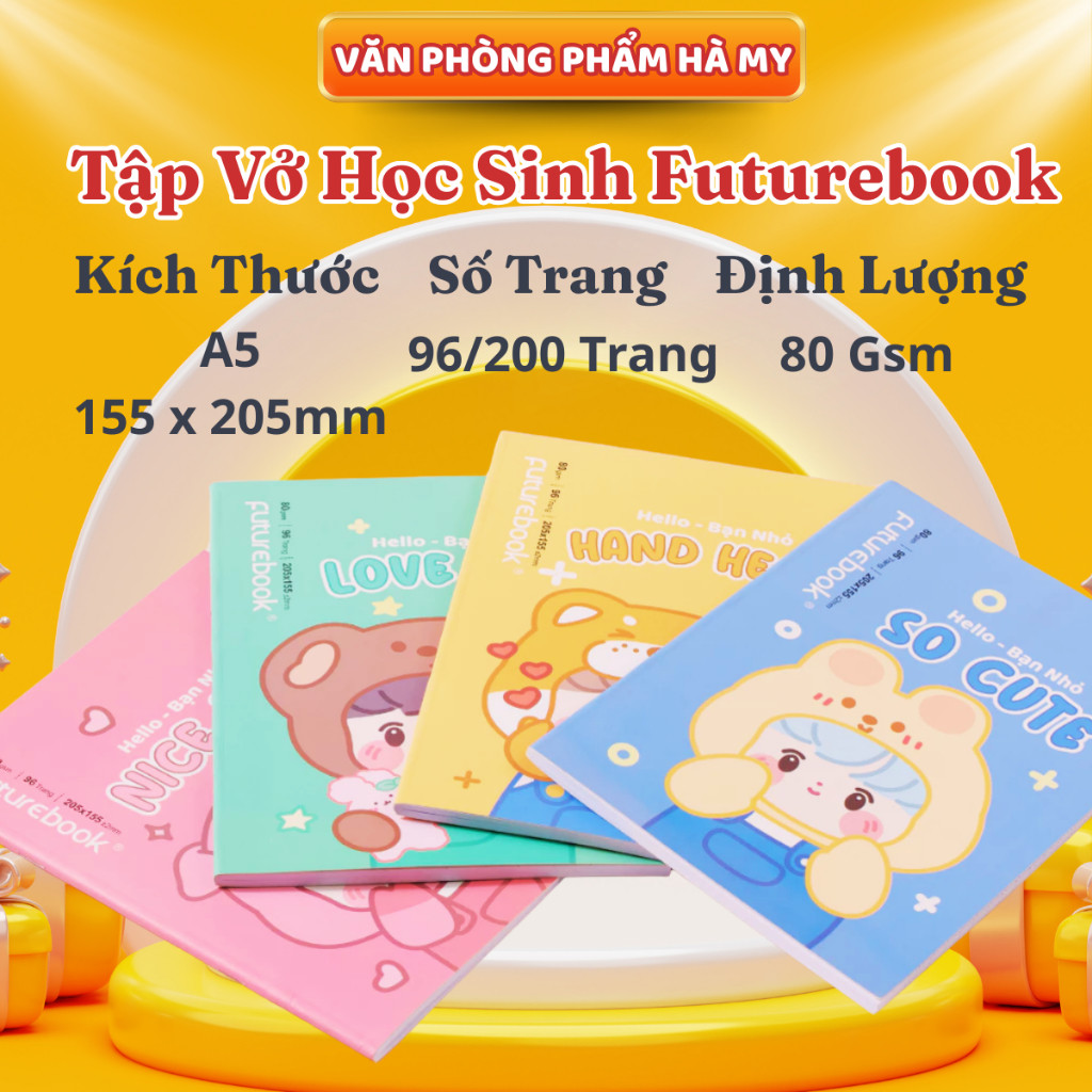 Tập Vở Học Sinh Futurebook DK-HS883 Bạn Nhỏ 96 Trang (ĐL 80Gsm) Vở 4 ôly