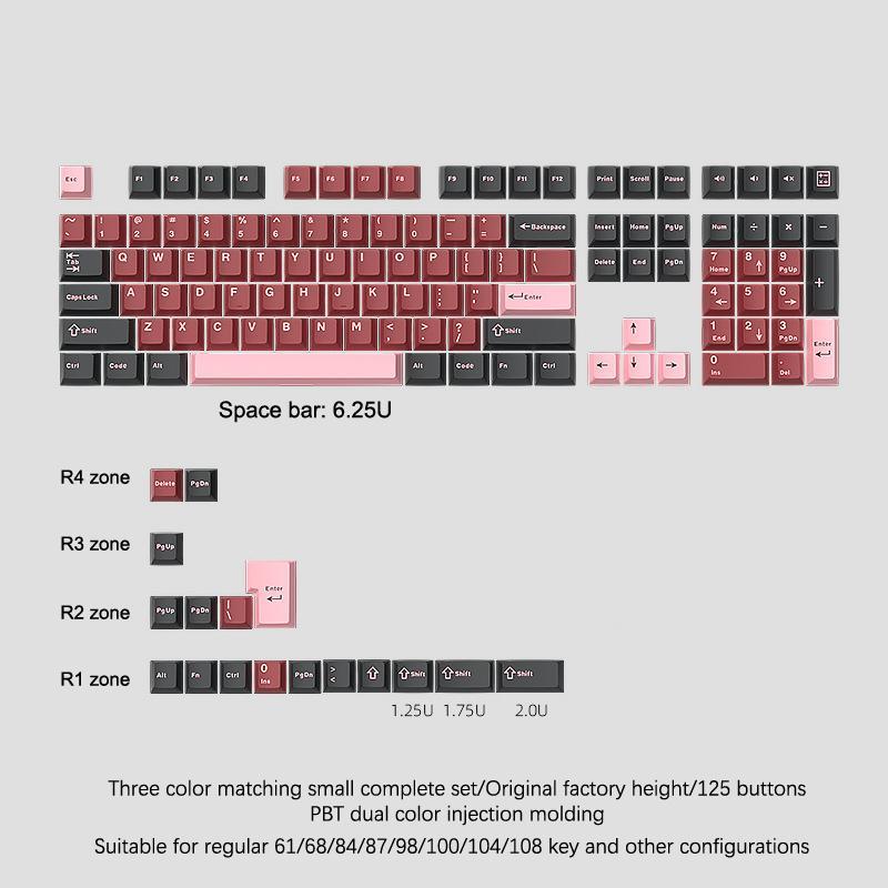 WSS 126 Phím Double Shot Keycap PBT Cherry Cơ Trò Chơi Bàn Phím Cho MX Keycap GMK67 GMK87 GMK61 Bàn 