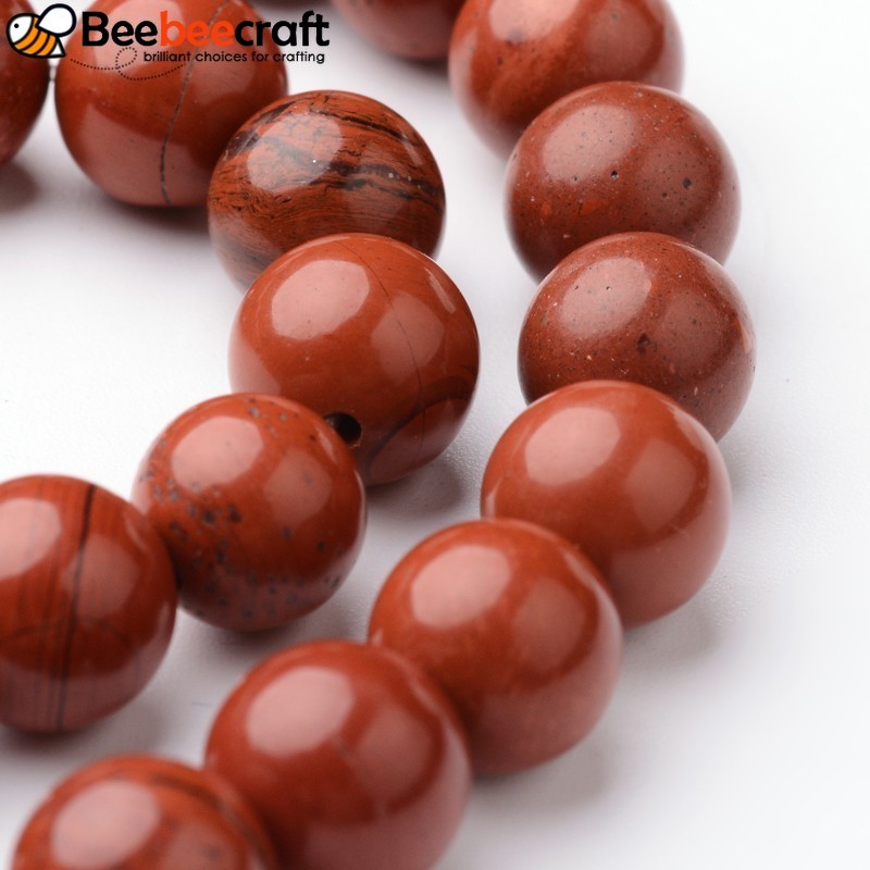 Hạt Jasper màu đỏ 8mm, 47-48 viên/sợi, 15 inches