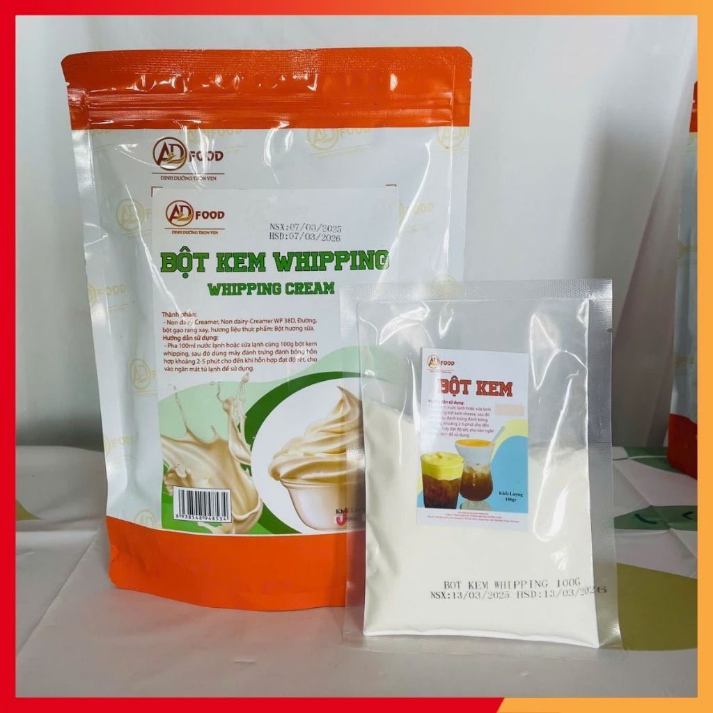 Bột Kem Whipping Cream AD FOOD TÚI TÁCH LẺ 50G