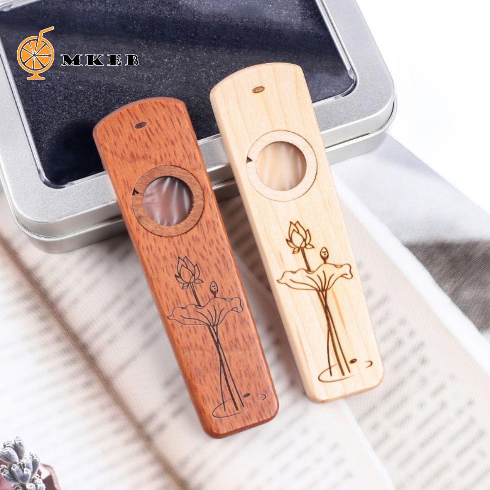 Nhạc cụ gió MKEB, Di động Dễ dàng học Kazoo gỗ, Loa Harmonica Smooth Chuyên nghiệp Chống mài mòn Kaz