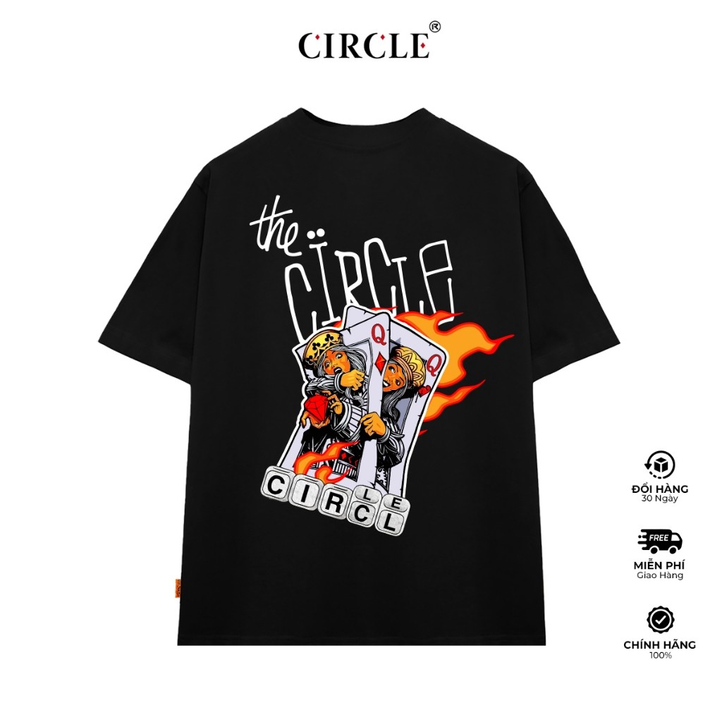 Áo thun CIRCLE - FLAMIG CARDS TEE SHIRT Cotton cao cấp - CIRCLE CLO