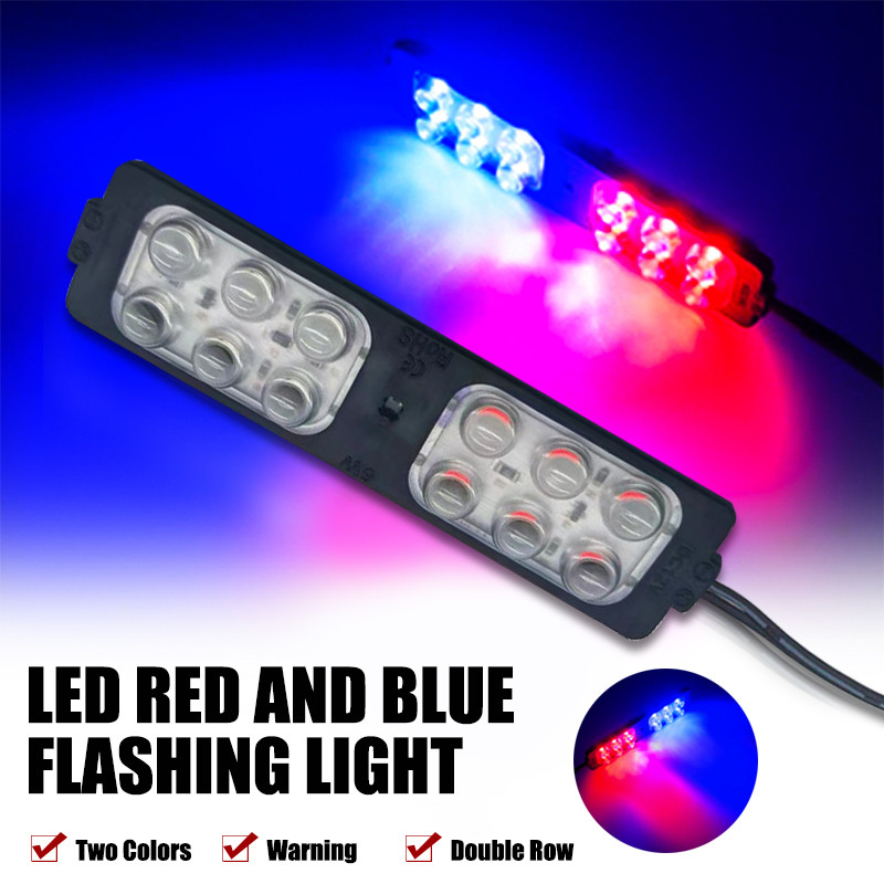 🚚Đèn cảnh báo Police 2 màu chớp nóc, đèn nháy xanh-đỏ, vàng-đỏ, trắng-đỏ, điện 12v/24v, ưu tiên cảnh