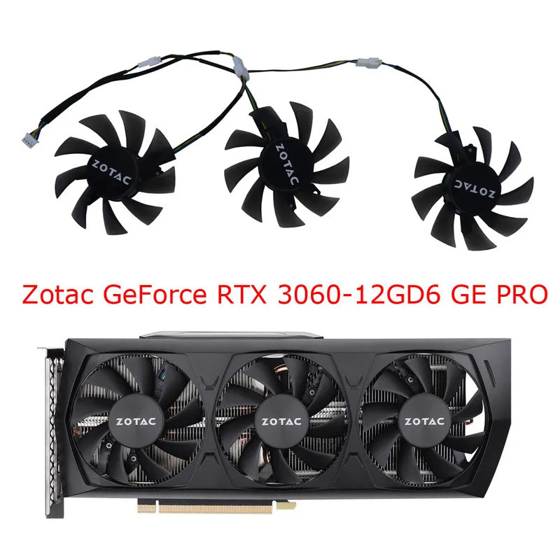 Quạt GPU, Bộ làm mát thẻ Video, Dành cho ZOTAC RTX 3060 12GD GE PRO, RTX 2060 6G 3060Ti 8G, Dành cho