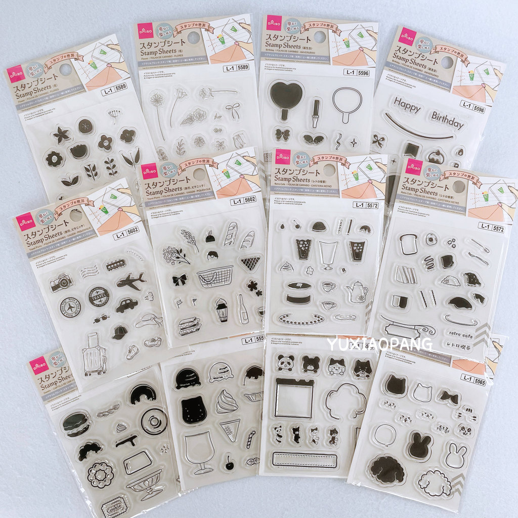 In chồng màu Vui nhộn Nhật Bản DAISO DAISO DAISO Chất liệu sổ tay kết hợp cao su mềm trong suốt