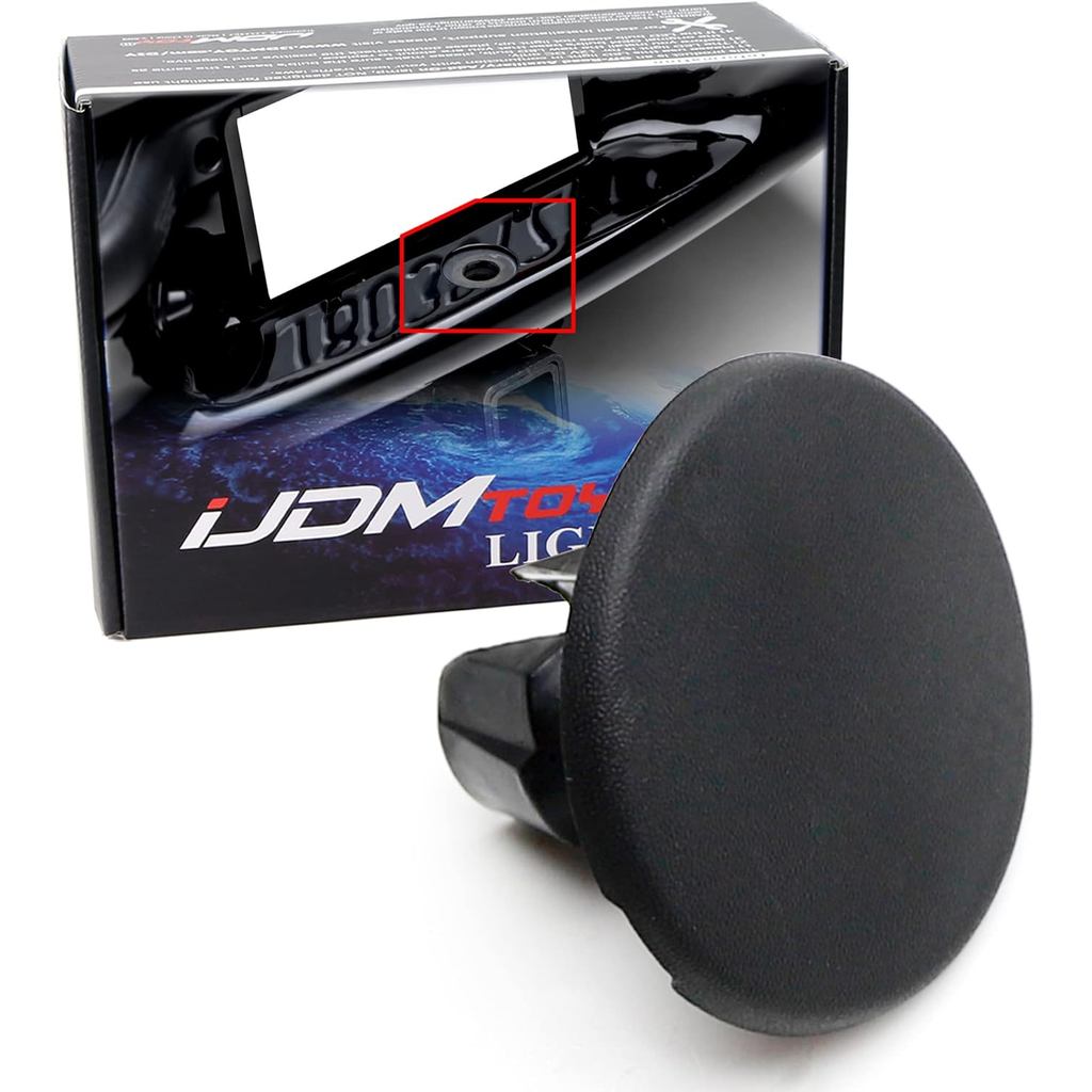 IJDMTOY One Matte Black Phía Sau Cản Bước Miếng Lót Cắm Tròn Trailer Kéo Bóng Bao Tương Thích Với Fo