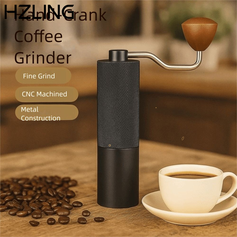 Máy Xay Cà Phê Quay Tay HZLING, Máy Xay Cà Phê Bằng Tay Bằng Thép Không Gỉ 420, Lõi Mài CNC Tiết Kiệm Nhân Công Máy Xay Cà Phê Bằng Tay 30%