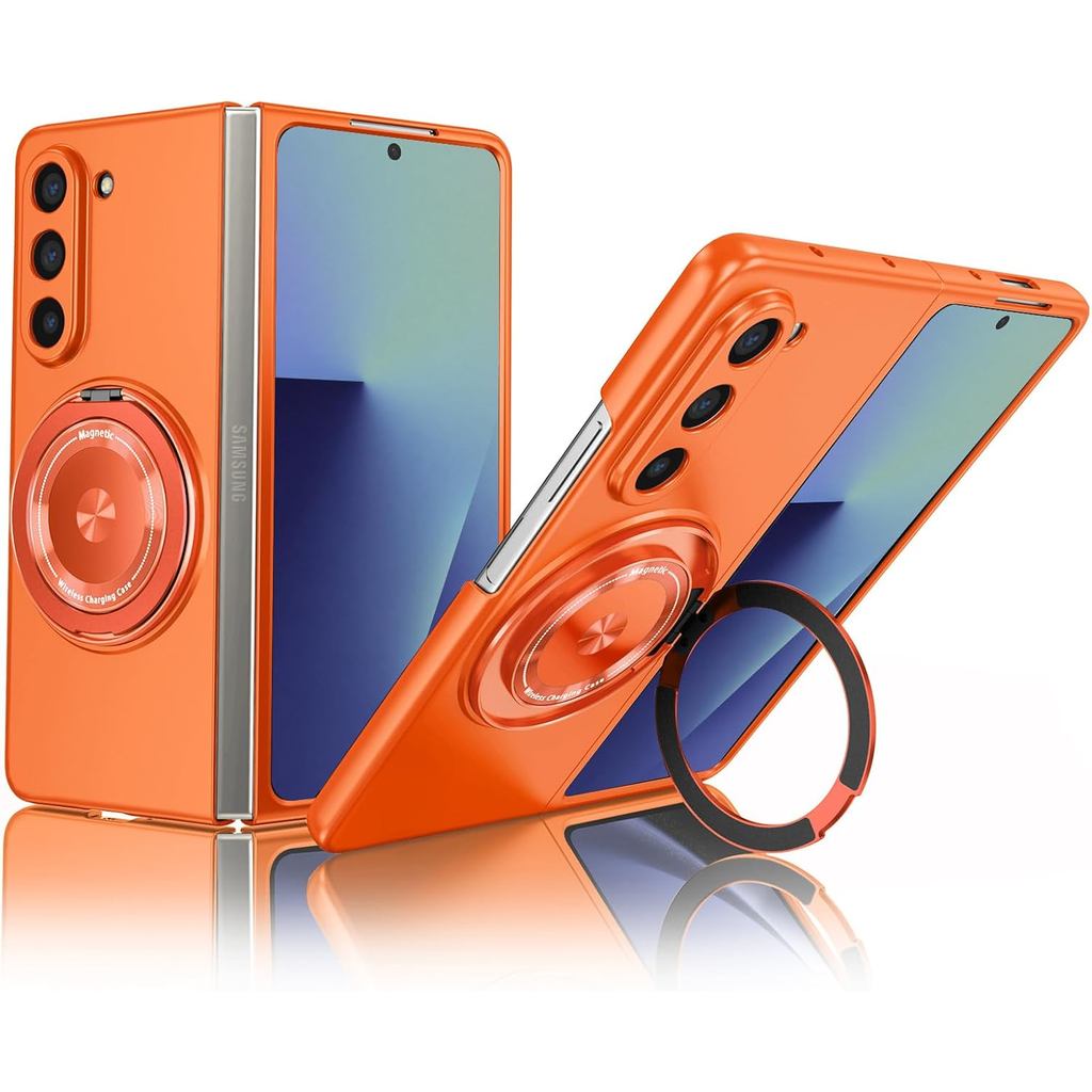 Dành Cho Samsung Galaxy Z Fold 7 Ốp Lưng Có Giá Đỡ Nhẫn, Z Fold7 Ốp Lưng Từ Tính Slim Hard PC Rugger